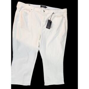 Torrid Premium Sky High skinny crop womens sz 28 stretchy waist white